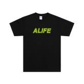Alife Sonar Tee Black - Juoda - Marškinėliai trumpomis rankovėmis