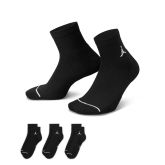 Jordan Everyday Ankle Socks 3-Pack Black - Juoda - Kojinės