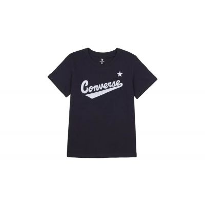 Converse Center Front Nova Classic Tee - Juoda - Marškinėliai trumpomis rankovėmis