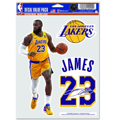 WinCraft NBA LeBron James Los Angeles Lakers Multi Use Decal - Daugiaspalvis - Nálepky