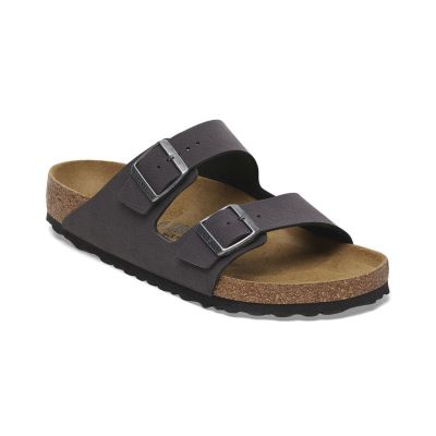 Birkenstock Arizona Birko-Flor Birkibuc Narrow Fit Grey - Pilka - Sandalai Birkenstock Arizona Birko-Flor Birkibuc Narrow Fit Grey - Pilka - Sandalai