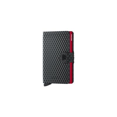 Secrid Miniwallet Cubic Black-Red - Juoda - Aksesuāri