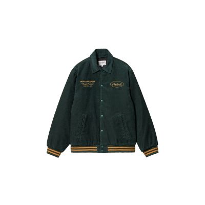 Carhartt WIP Rugged Letterman Jacket Disc Green - Žalias - Striukė