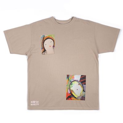 The Streets x Freso Tee Beige - Ruda - Marškinėliai trumpomis rankovėmis The Streets x Freso Tee Beige - Ruda - Marškinėliai trumpomis rankovėmis