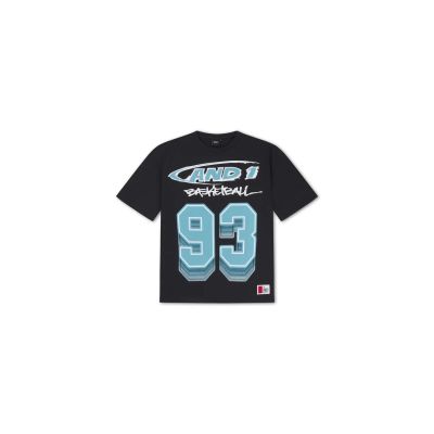AND1 93 Motion Graphic Relaxed T-Shirt - Juoda - Marškinėliai trumpomis rankovėmis AND1 93 Motion Graphic Relaxed T-Shirt - Juoda - Marškinėliai trumpomis rankovėmis
