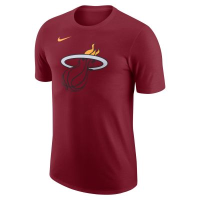 Nike NBA Miami Heat Essential Tee Tough Red - Raudona - Marškinėliai trumpomis rankovėmis