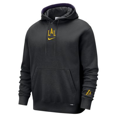 Nike NBA Premium Club Los Angeles Lakers City Edition Fleece Hoodie - Juoda - Striukė su gobtuvu