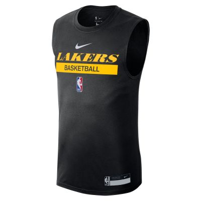 Nike Dri-FIT NBA Los Angeles Lakers Sleeveless Tee - Juoda - Marškinėliai trumpomis rankovėmis