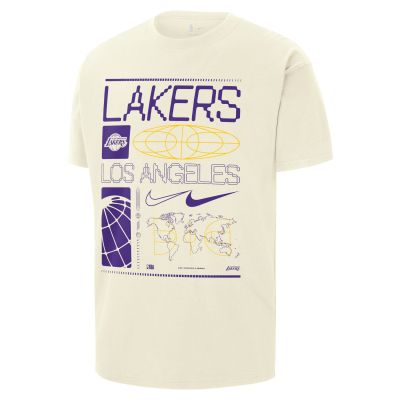 Nike NBA Los Angeles Lakers Max90 Tee - Baltas - Marškinėliai trumpomis rankovėmis