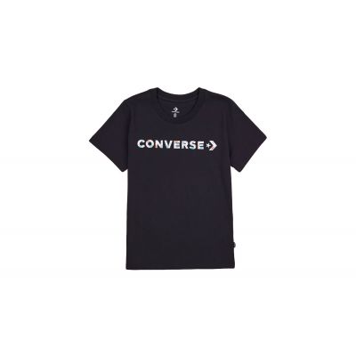 Converse Icon Play Floral Infill Tee - Juoda - Marškinėliai trumpomis rankovėmis