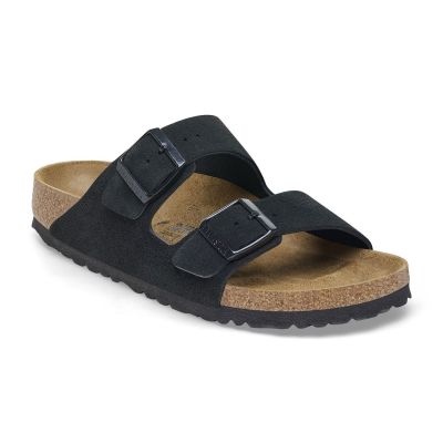 Birkenstock Arizona Suede Leather Regular Fit Black - Juoda - Sandalai Birkenstock Arizona Suede Leather Regular Fit Black - Juoda - Sandalai