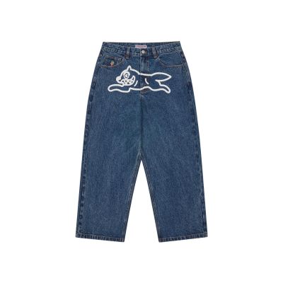 ICECREAM Running Dog Triple Scoop Denim Pants Mid Wash Blue - Mėlyna - Kelnės ICECREAM Running Dog Triple Scoop Denim Pants Mid Wash Blue - Mėlyna - Kelnės