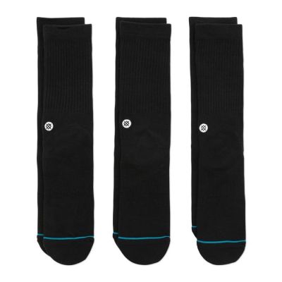 Stance Icon 3 Pack Black Socks - Juoda - Kojinės