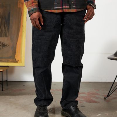 Pleasures Impact Double Knee Pants Black - Juoda - Kelnės