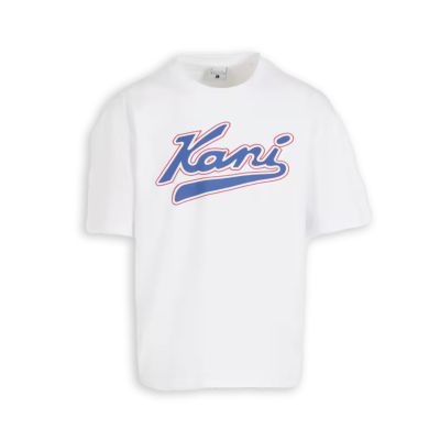 Karl Kani Varsity Print Tee White - Baltas - Marškinėliai trumpomis rankovėmis