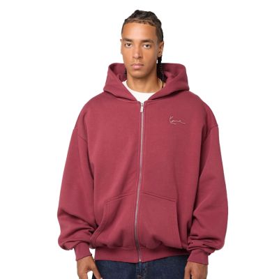 Karl Kani Western Os Zip Hoodie Dark Red - Raudona - Striukė su gobtuvu