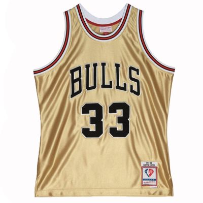 Mitchell & Ness Chicago Bulls Scottie Pippen 75th Gold Swingman Jersey - Daugiaspalvis - Džersis