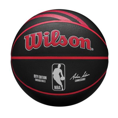 Wilson 2023 NBA Team City Collection Chicago Bulls Size 7 - Juoda - Kamuolys